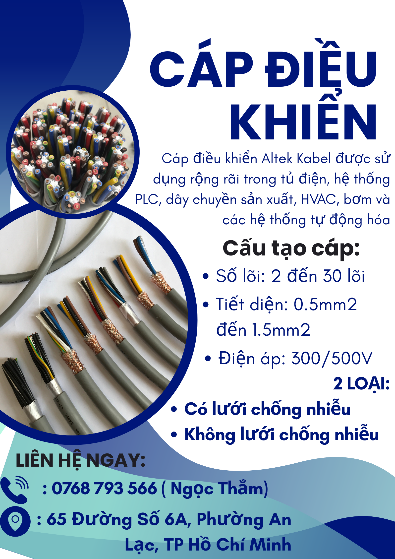 Cáp điều khiển ALTEK KABEL hàng chính hãng và đạt tiêu chuẩn chất lượng